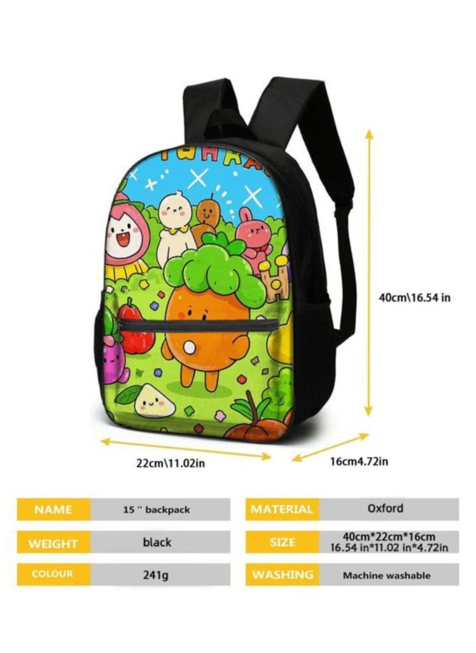 Cartoon three-piece schoolbag with zipper - 338