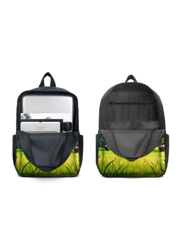 Cartoon three-piece schoolbag with front pocket - 698