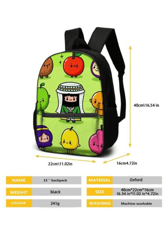 Cartoon three-piece schoolbag with zipper - 329