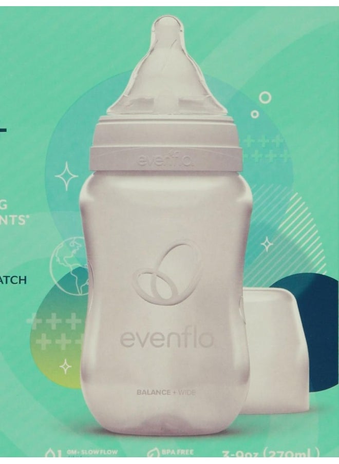 Evenflo Balance Plus 3-Pack Wide Neck Bottles - White, one Size