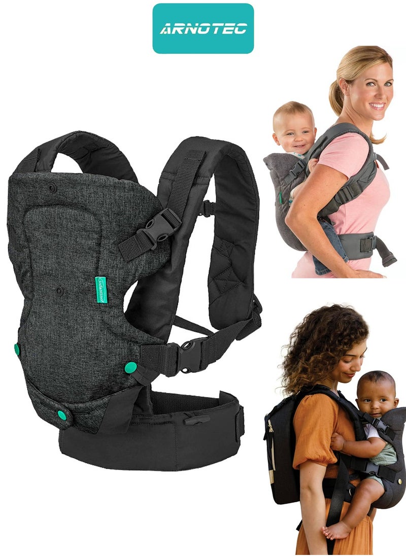 4 in 1 Multifunctional and Comfortable Baby Carrier with Secure Buckles and Adjustable Design, Suitable for New - borns to Free Your Hands