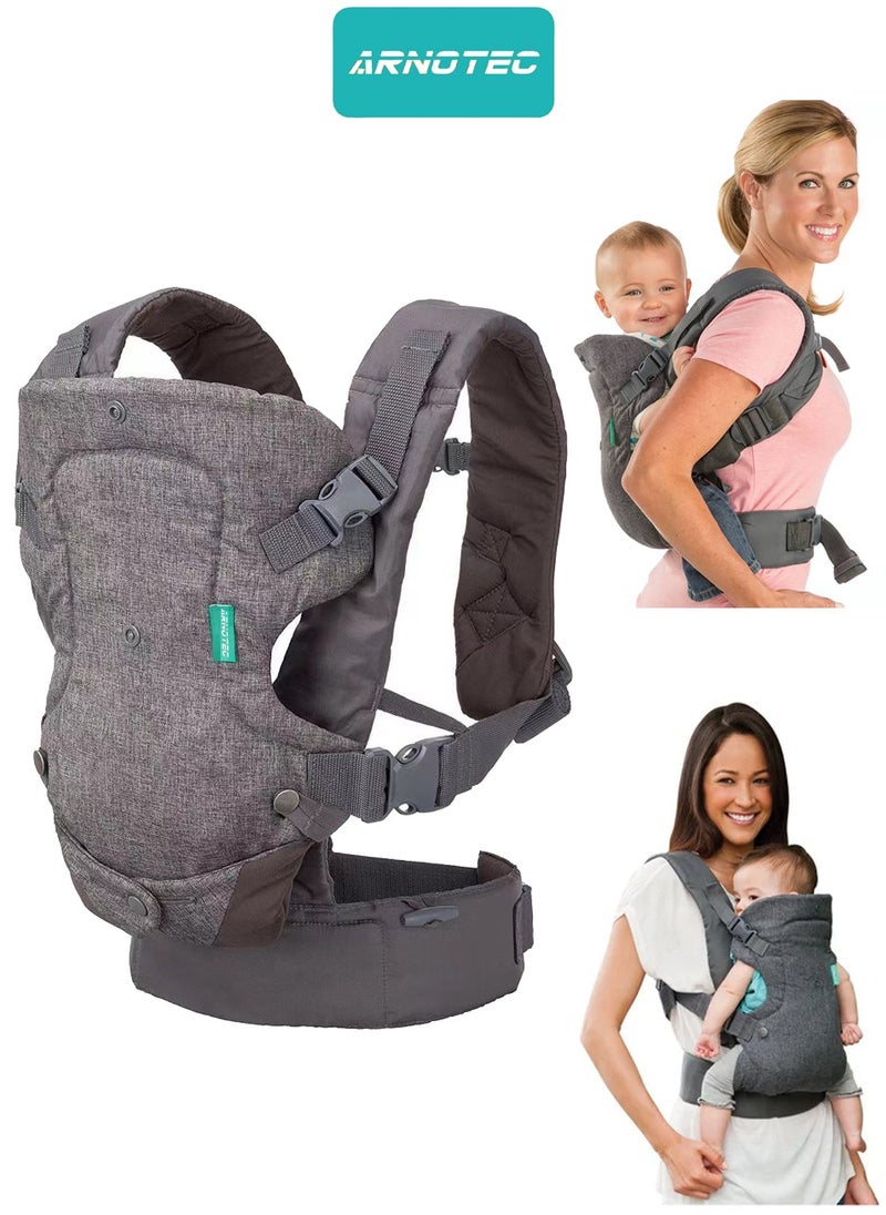 4 in 1 Multifunctional and Comfortable Baby Carrier with Secure Buckles and Adjustable Design, Suitable for New - borns to Free Your Hands