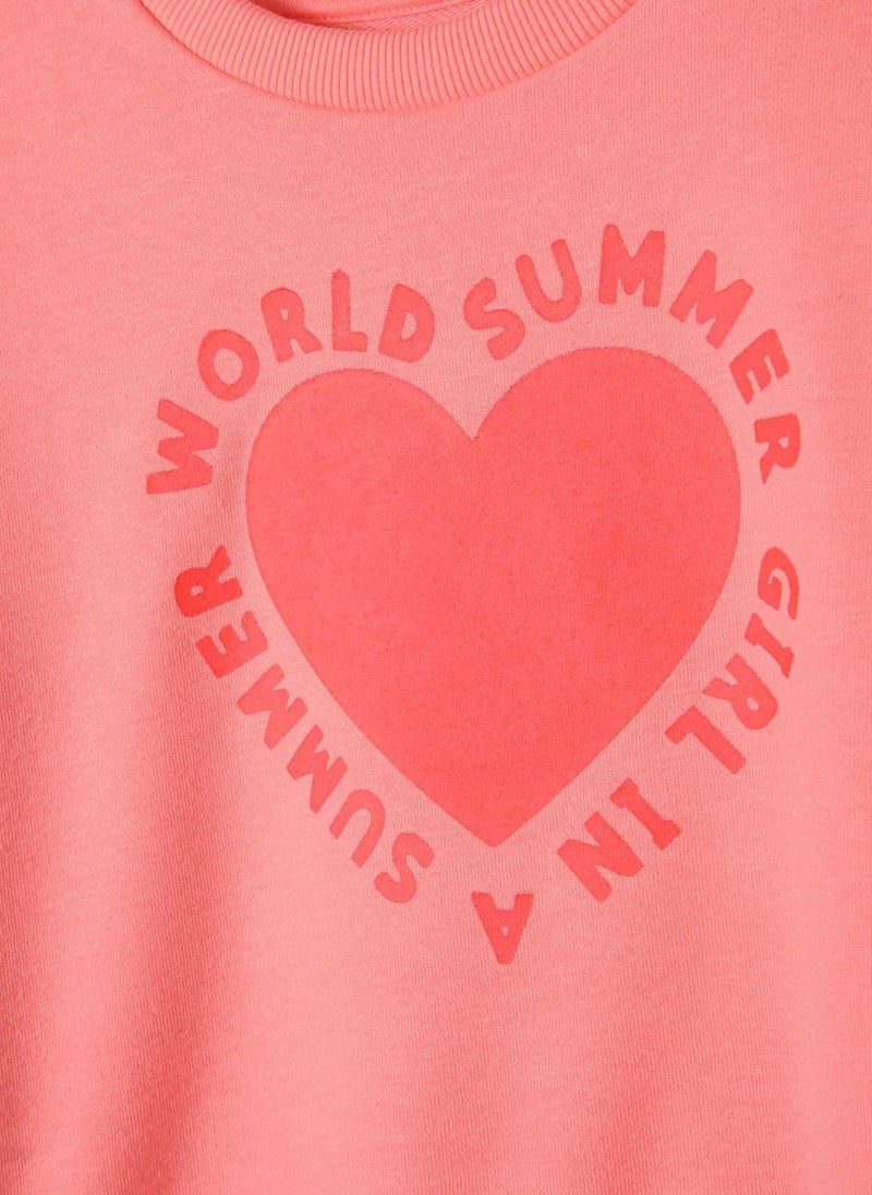 Kids Girls Fleece Crew Neck Sweatshirt