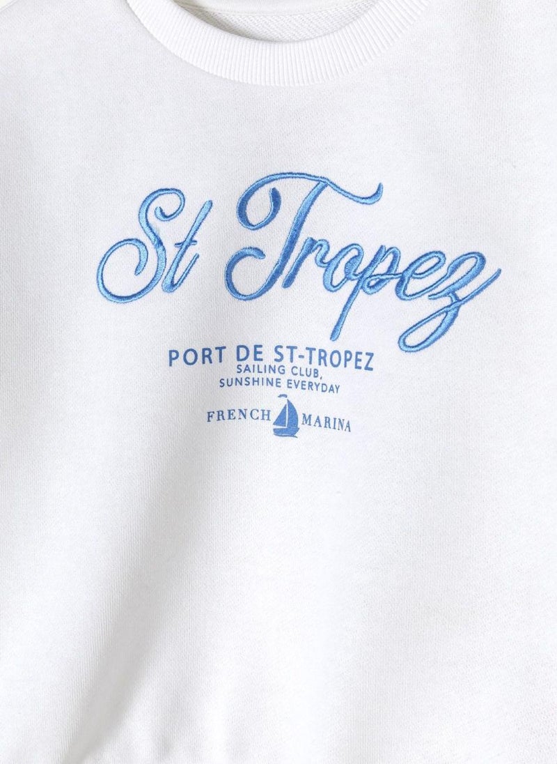 Teen Girls Fleece Crew Neck Sweatshirt