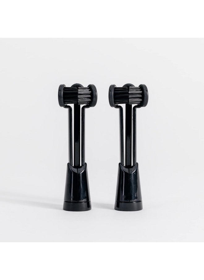 Compatible With The Triple Bristle Max Only | Triple Bristle Max Replacement Brush Head Refills | Charcoal Infused | Innovative 3 Head Design | Compatible with Triple Bristle Max Only | 2 Pack (Black)