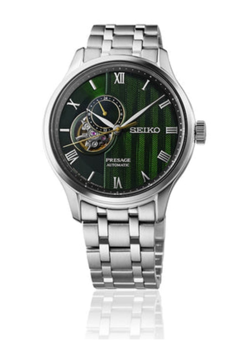 Seiko Presage SSA463J1 New Japanese Zen Garden Green Automatic Men's Watch with Open-Heart Dial
