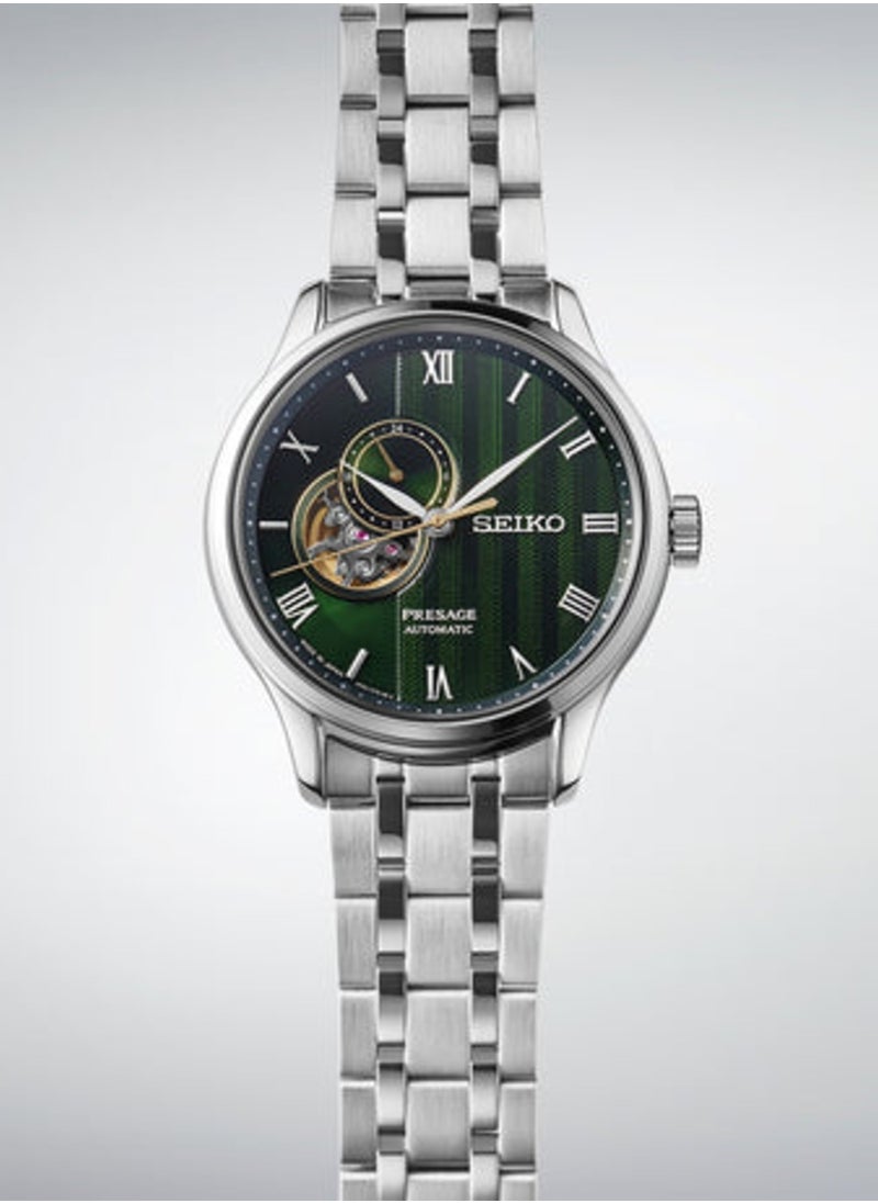Seiko Presage SSA463J1 New Japanese Zen Garden Green Automatic Men's Watch with Open-Heart Dial