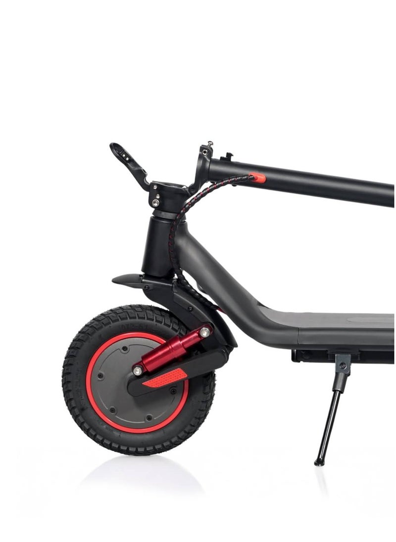 Max 500W Motor E-Scooter 36V/10AH Dual Suspension,Rear Disc Brake Electric Scooter: Power, Comfort & Smart Control for Adults & Kids 120KG Load Capacity Aluminum Alloy Frame Skateboard Portable & Commuter-Friendly Includes Rearview Mirror & Phone Holder，Black