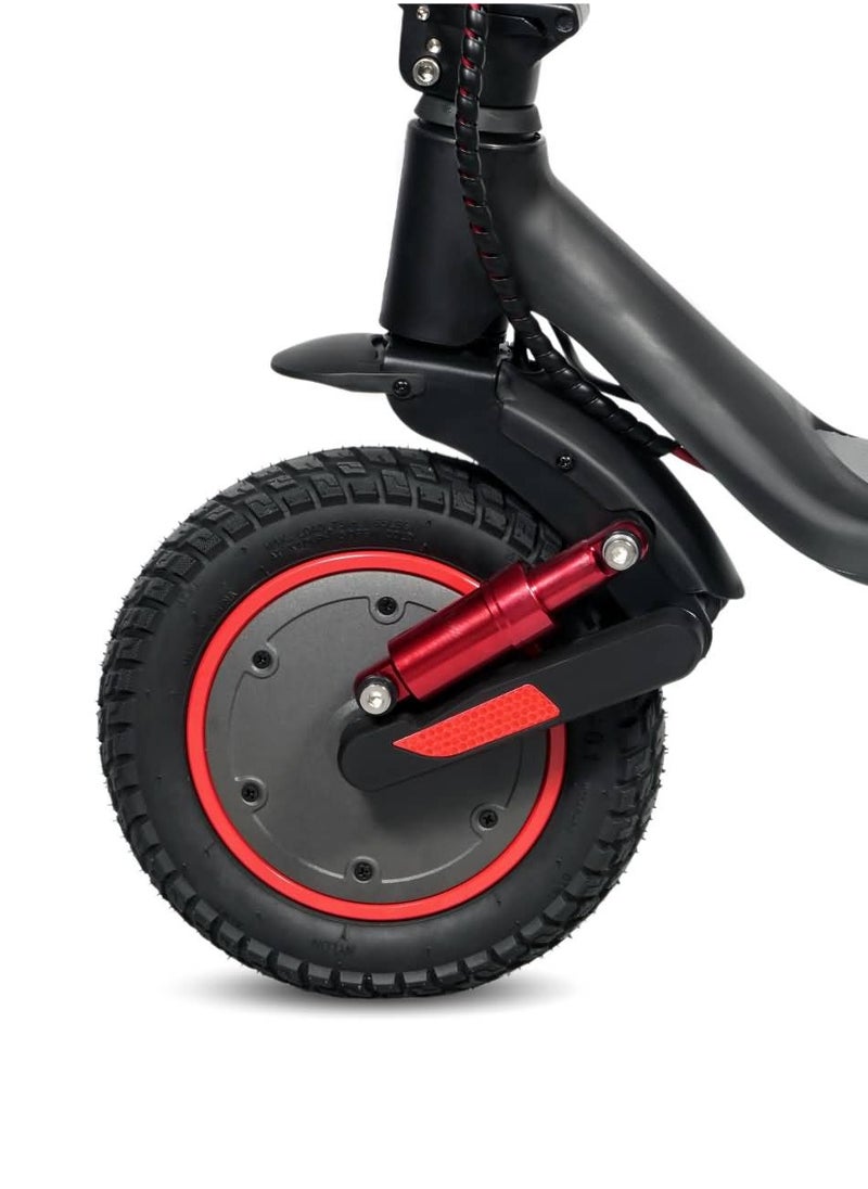Max 500W Motor E-Scooter 36V/10AH Dual Suspension,Rear Disc Brake Electric Scooter: Power, Comfort & Smart Control for Adults & Kids 120KG Load Capacity Aluminum Alloy Frame Skateboard Portable & Commuter-Friendly Includes Rearview Mirror & Phone Holder，Black