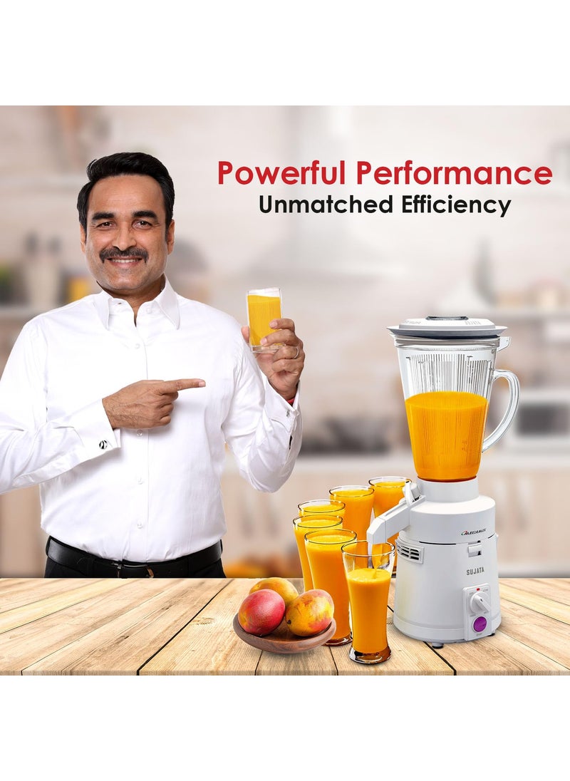 Sujata Megamix 900 Watts Mixer Blender | 22000 Rotations Per Min | 90 Minutes Continuous Running | Versatile Jar 3000 ml