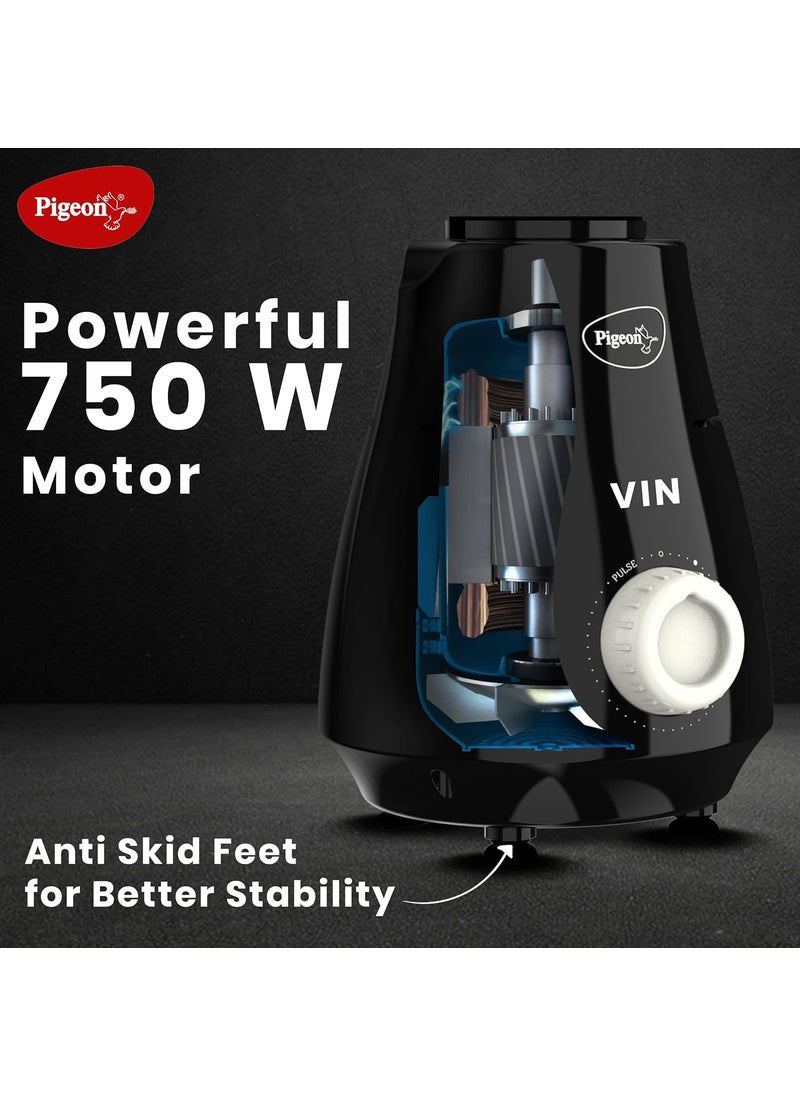 Pigeon by Stovekraft VIN Mixer Grinder Machine for Kitchen | 750 Watts | 4 MultiPurpose Jars for Juicing | Chutney Making | Dry Grinding | Wet Grinding | Mincing | Blender | Mixer | 2 Year Warranty