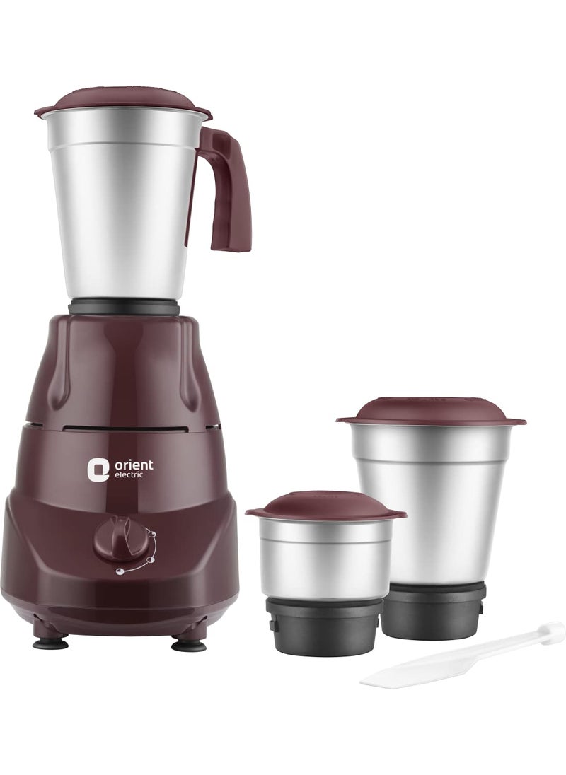 Orient Electric Bolt Super 3 jar 500W Mixer Grinder.(MGBS50C3/Cherry)