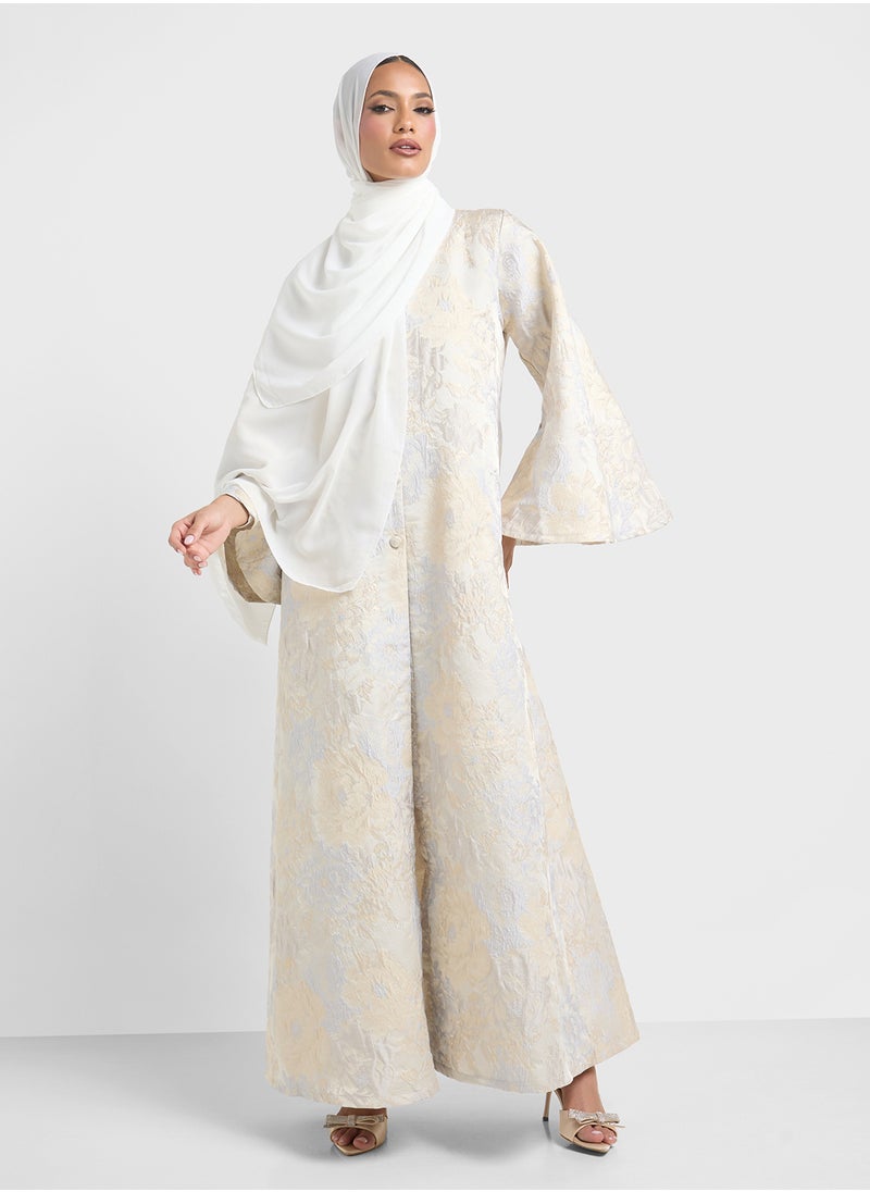 Printed Abaya With Sheila
