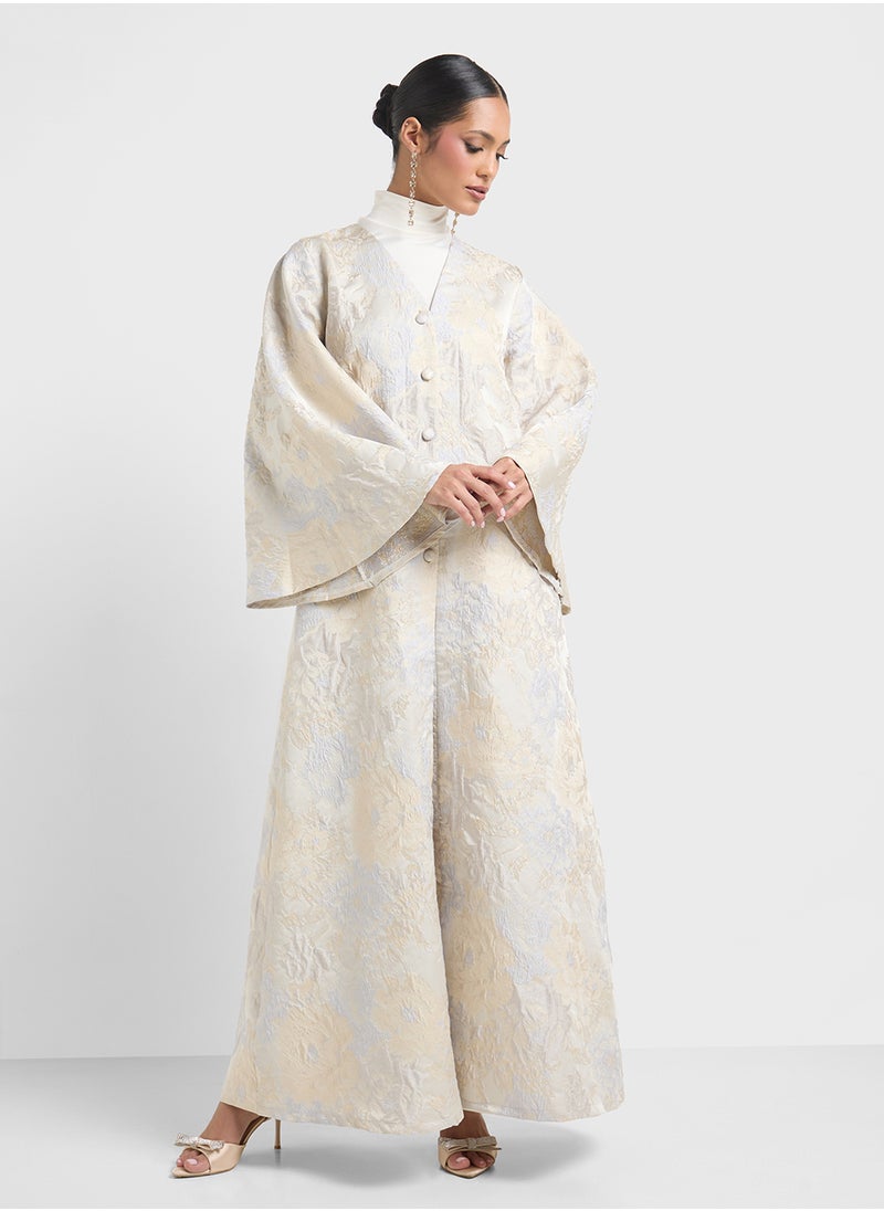 Printed Abaya With Sheila