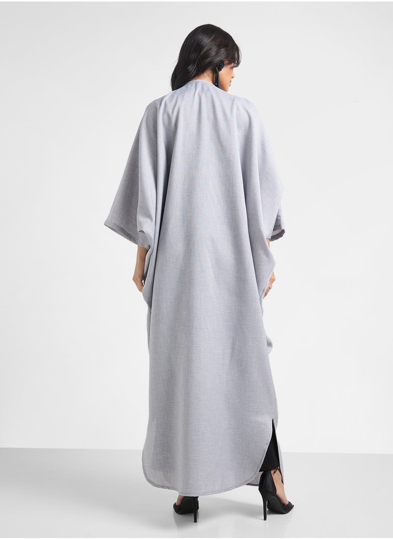 Abaya With Floral Motif