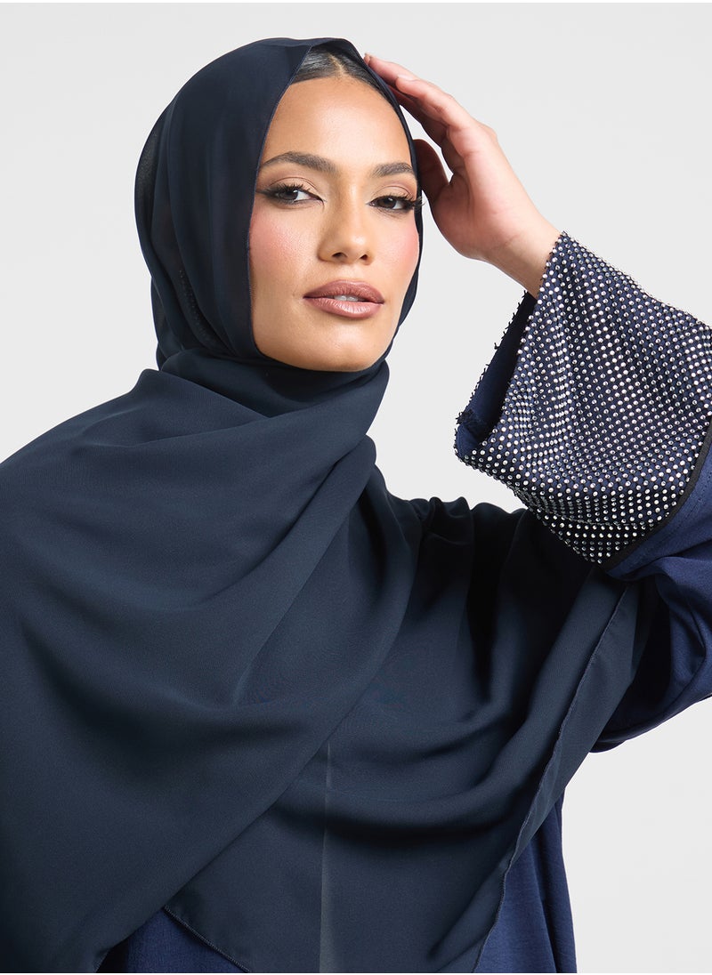 Embroidered Abaya With Sheila