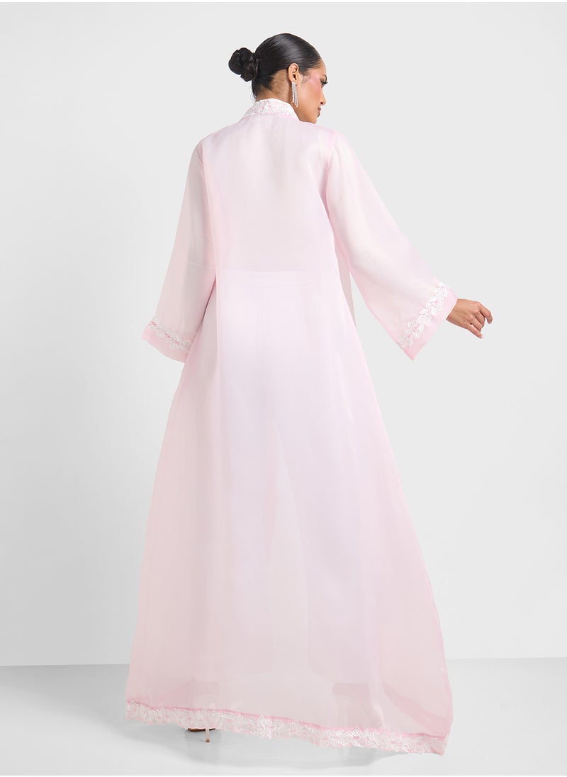 Embroidered Abaya With Sheila