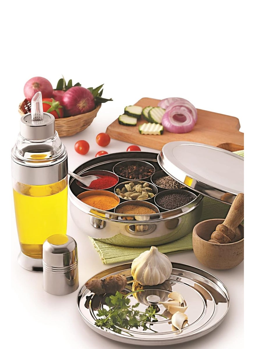 Neelam Stainless Steel Spice Box Set of 10 Pieces - 1225 ml