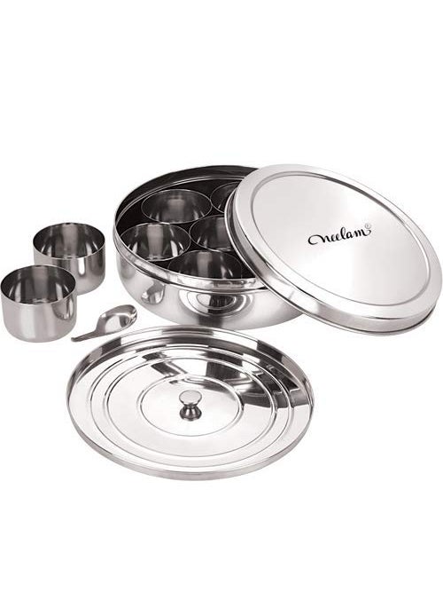 Neelam Stainless Steel Spice Box Set of 10 Pieces - 1225 ml