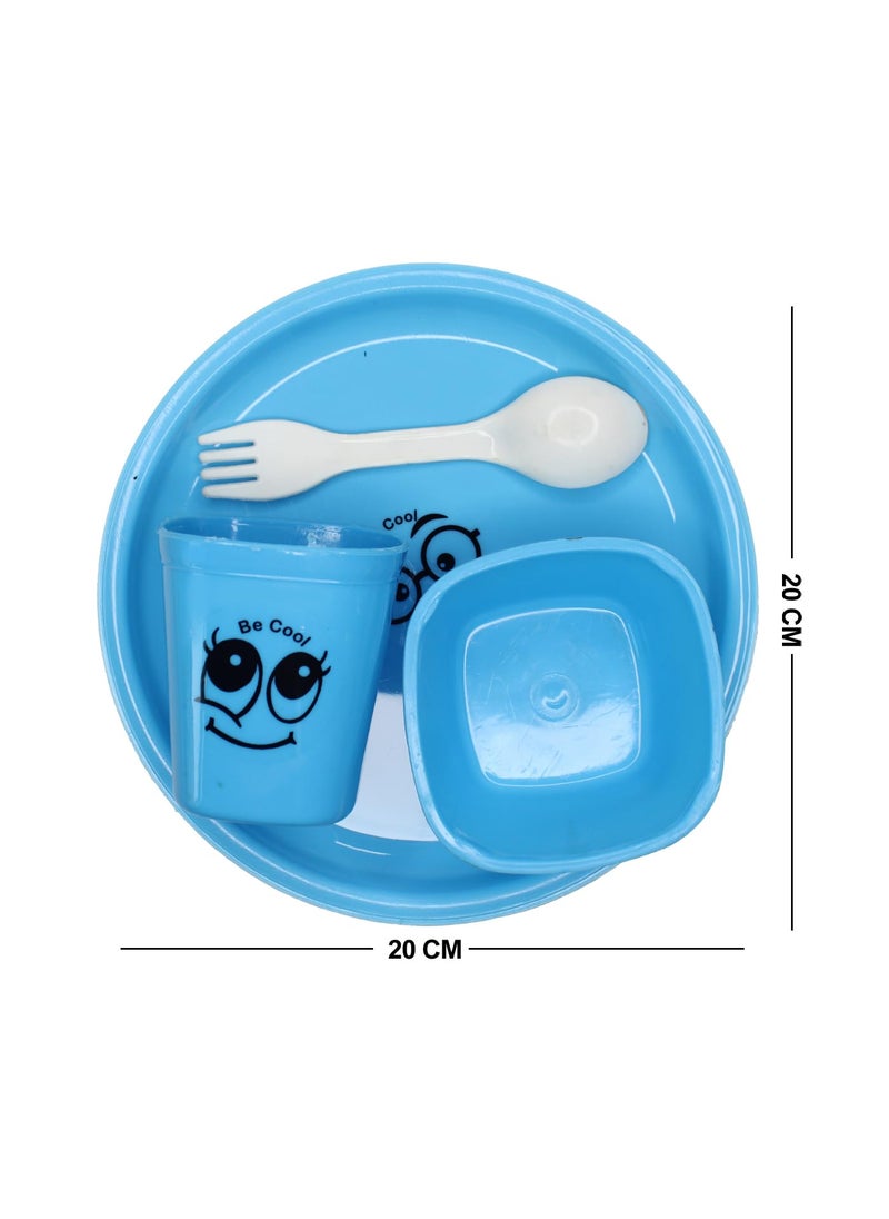 BAAL Cartoon Printed Kanjak Plates with Glass and Spoon Set for Kids Navratri Pooja Return Gift Items(Set of 12)