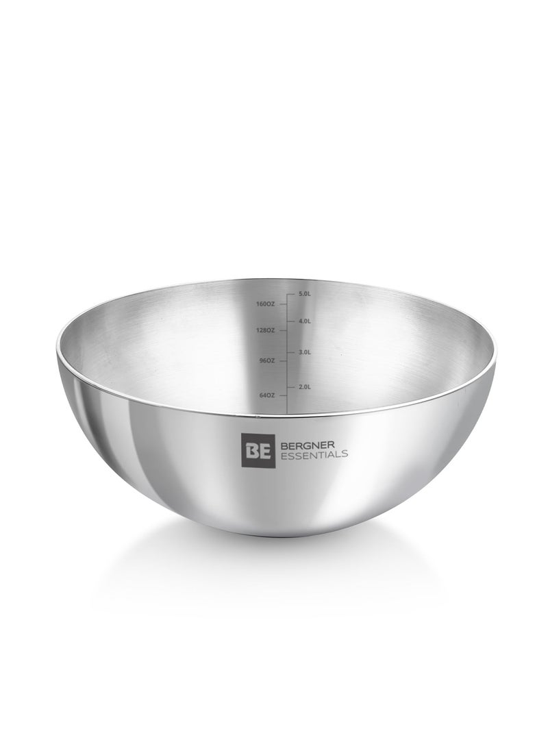 Bergner BE Bergner Essentials 4 Pcs Set of Extra Deep Tasra, Triply Stainless Steel Taslas - 18cm (1L), 20cm (1.5L), 22cm (2L) and 24cm (2.5L), Consumes Less Oil, Flared Rims, Induction Bottom
