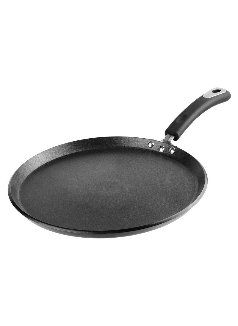 Vinod Hanos Non Stick Cookware Combo Set of 3 | 3.1 Litre Kadhai and 24cm Frypan with Common Glass Lid, 27cm Dosa Tawa | Scratch Proof | Induction & Gas Base | 2 Year Warranty