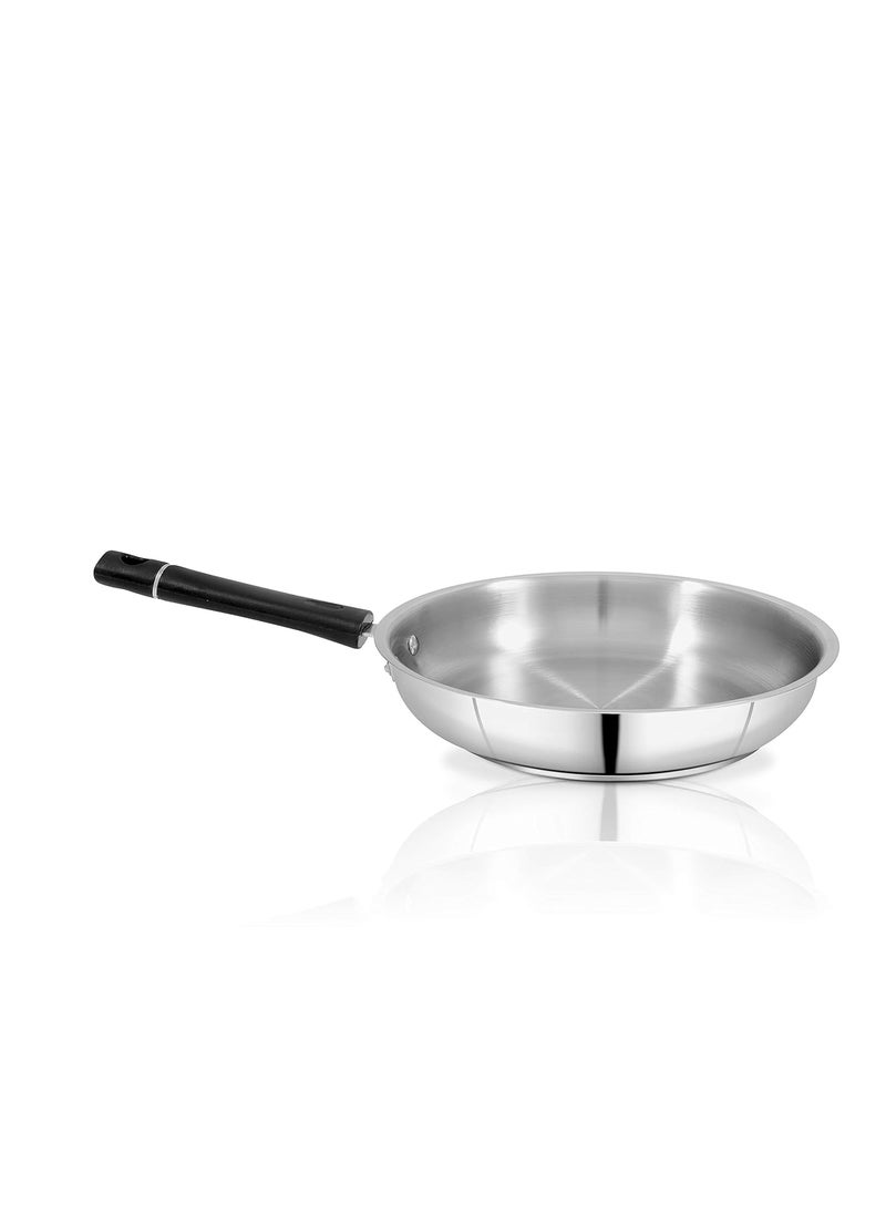 Pigeon-Triply 6pcs Stainless Steel Cookware Set | Stainless Steel Kadai with lid, Sauce Pan, Fry Pan,Slotter Turner and Oval Spoon | Stainless Steel Cookware Gift Set.