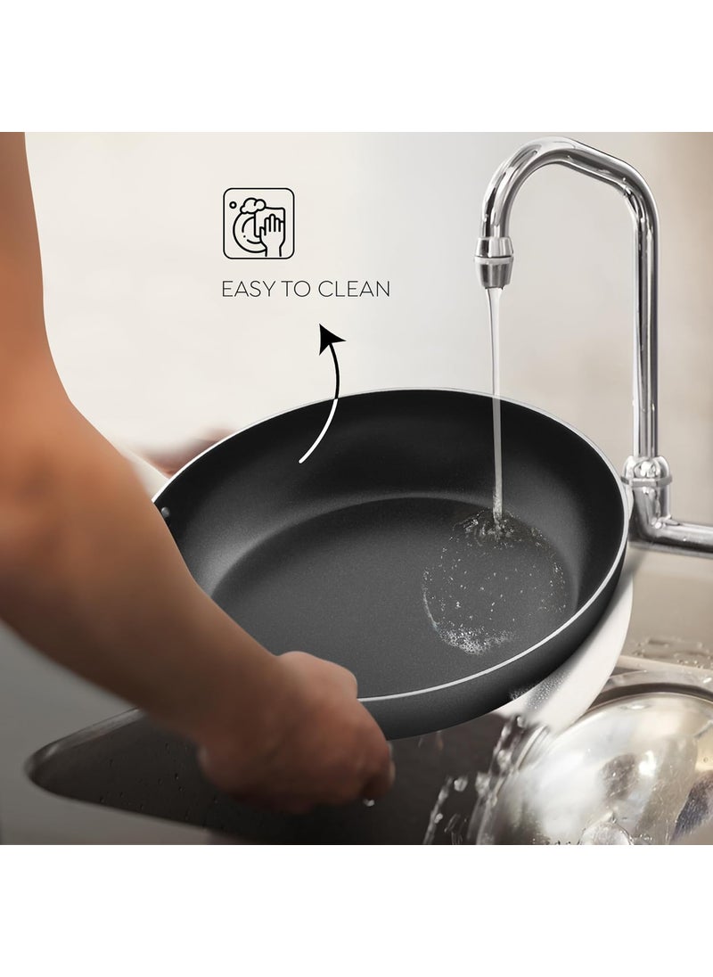 Judge by Prestige 22cm (1.5L) Everyday Non-Stick Fry Pan|Low Oil Cooking | Easy to Clean |Cool Touch Handle