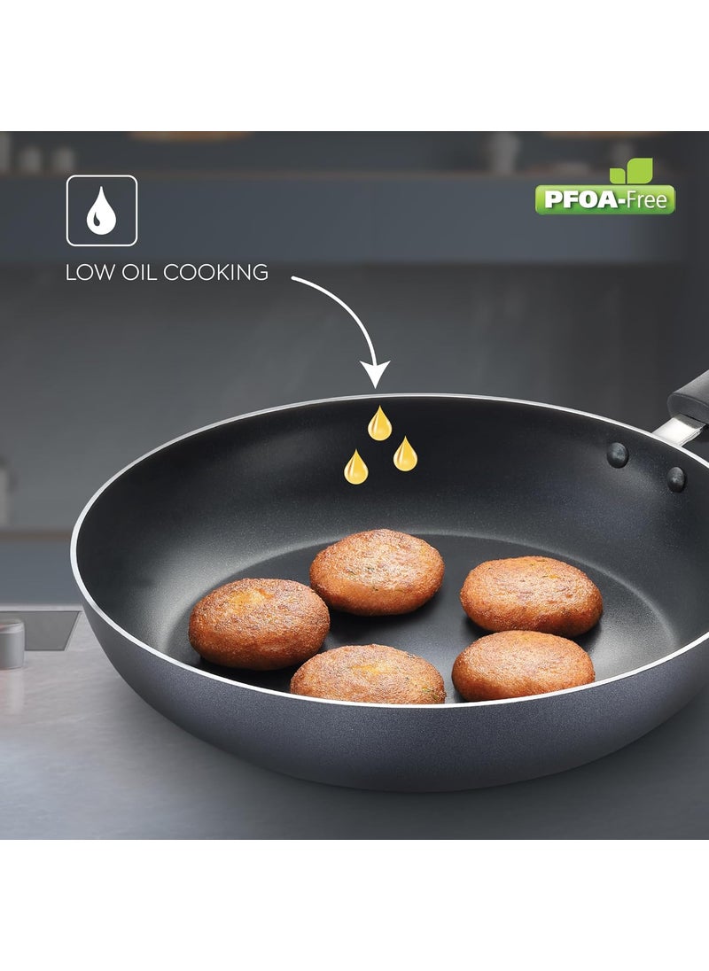 Judge by Prestige 22cm (1.5L) Everyday Non-Stick Fry Pan|Low Oil Cooking | Easy to Clean |Cool Touch Handle
