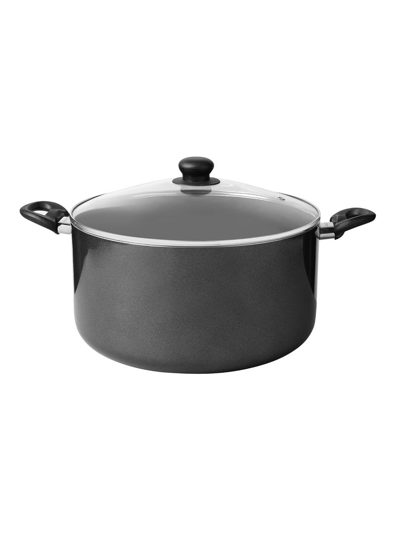Fackelmann Quartz Nonstick Biryani Pot, Handi Casserole w Glass Lid 26Cm | Greblon German Technology | Non-Toxic PFOA & BPA-Free | Induction Base- All Stoves | Anti-Scratch, Cool Handle, Even Heating