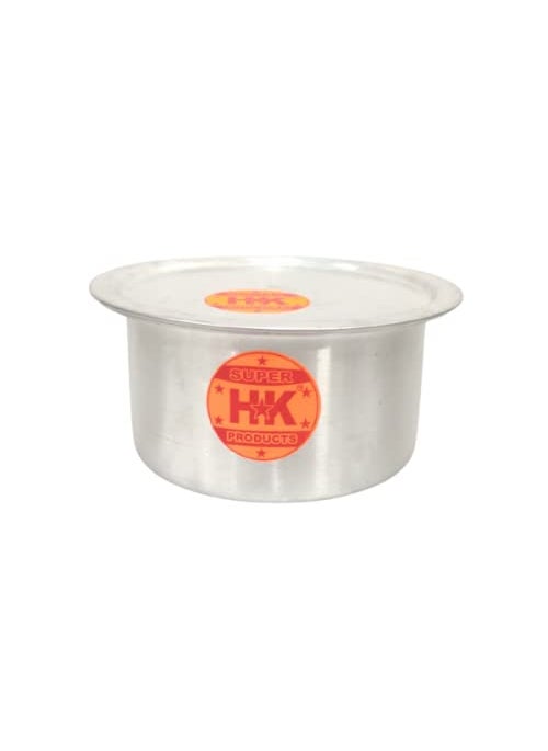 Super HK Aluminium Non-Stick Patila/Bhagona/Tapeli/Saucepot/Handi Set With Lid (Pack Of 3) (3,5 & 7 Litres), Silver