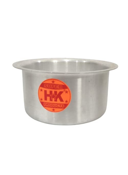 Super HK Aluminium Non-Stick Patila/Bhagona/Tapeli/Saucepot/Handi Set With Lid (Pack Of 3) (3,5 & 7 Litres), Silver