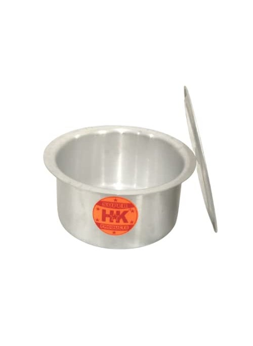 Super HK Aluminium Non-Stick Patila/Bhagona/Tapeli/Saucepot/Handi Set With Lid (Pack Of 3) (3,5 & 7 Litres), Silver