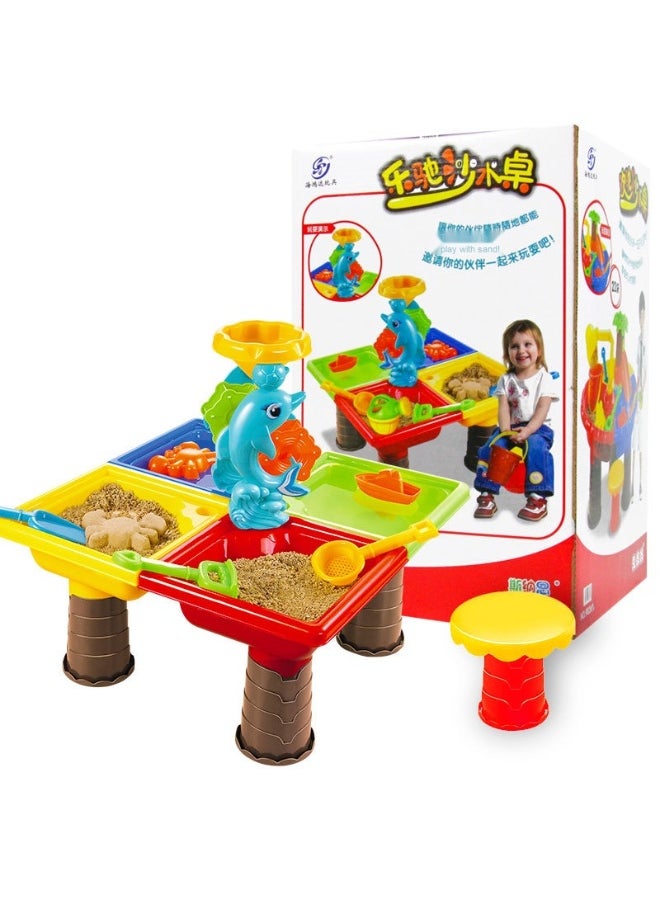 Sand Playing Toy Set Unique Shape Design, Portable Durable For Children 18x14x18inch
