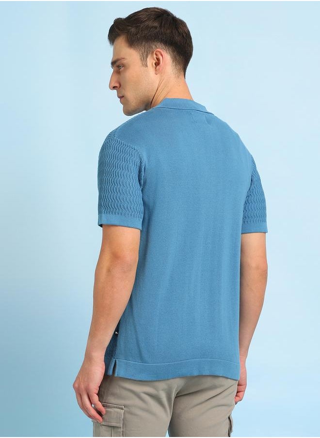 Men's Steller 100% Cotton Solid Pattern Slim Fit T-Shirt