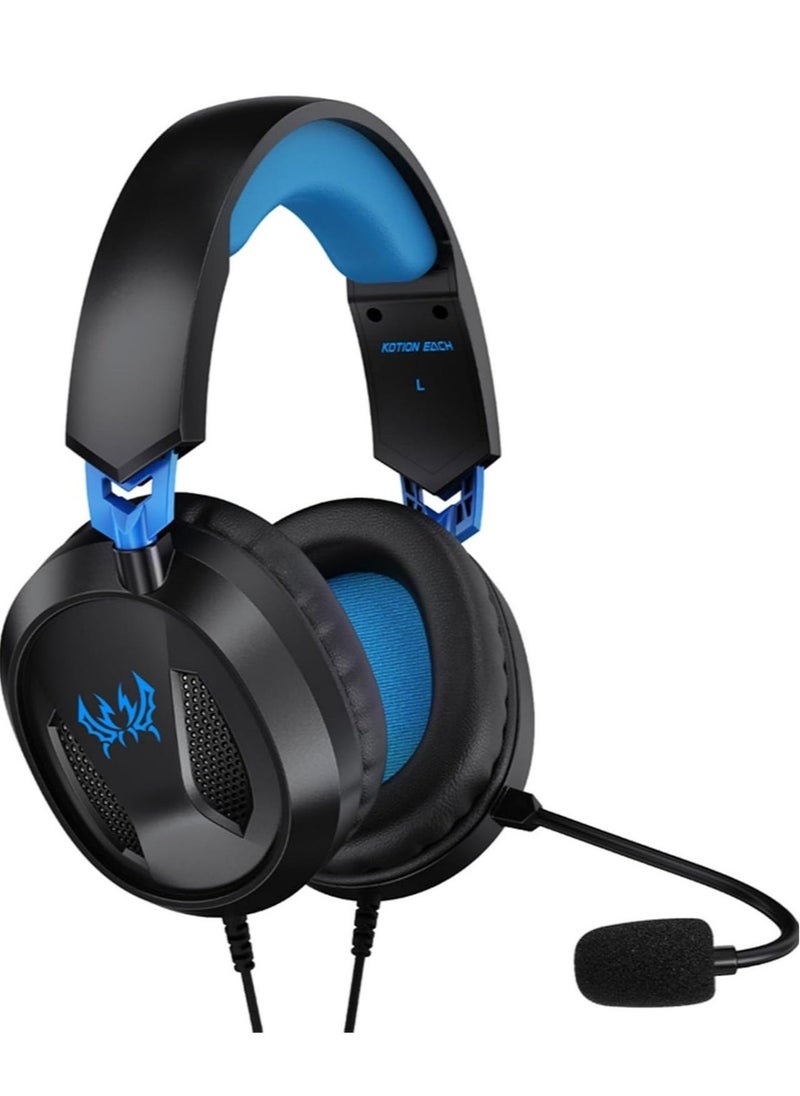 G3100 Wired Gaming Headset – Over-Ear Headphones with Microphone, Noise-Isolating Sound, Memory Foam Earcups, Compatible with PS5, PS4, Laptop, Tablet & Mobile Devices