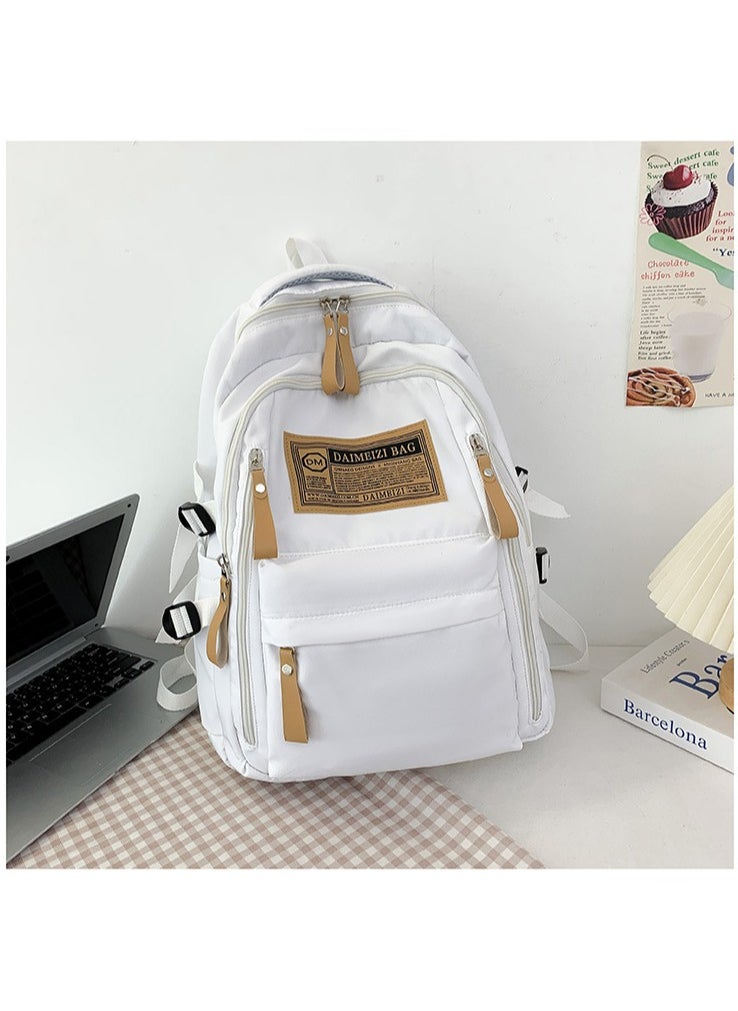 Large-capacity Boy and Girl Student Backpack With Letter Print 32*46*16CM