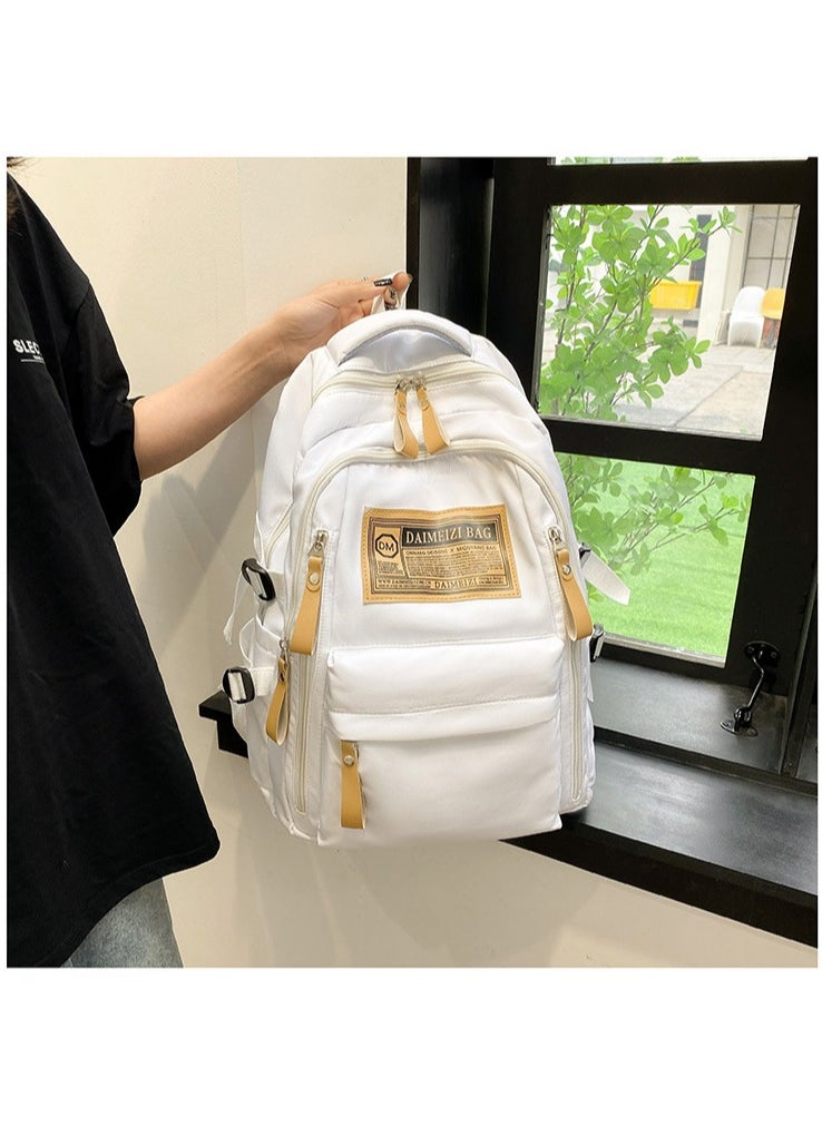 Large-capacity Boy and Girl Student Backpack With Letter Print 32*46*16CM