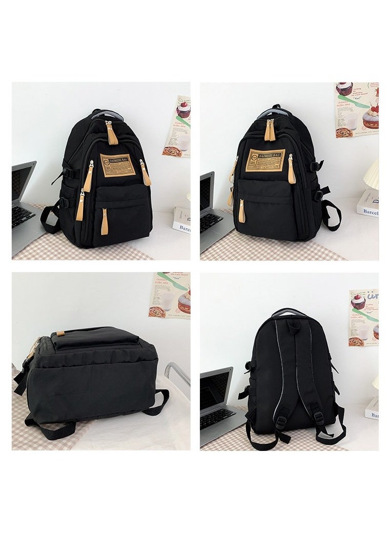 Large-capacity Boy and Girl Student Backpack With Letter Print 32*46*16CM