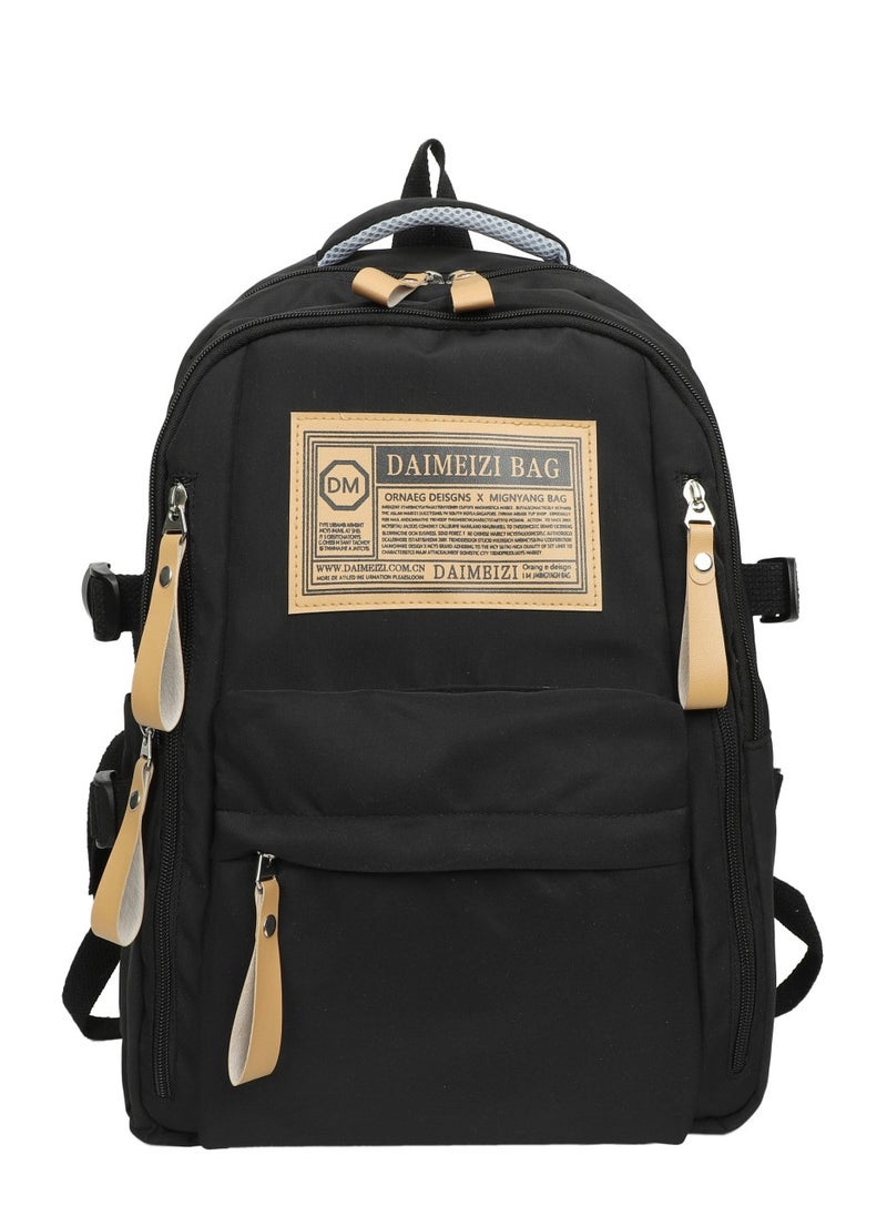 Large-capacity Boy and Girl Student Backpack With Letter Print 32*46*16CM