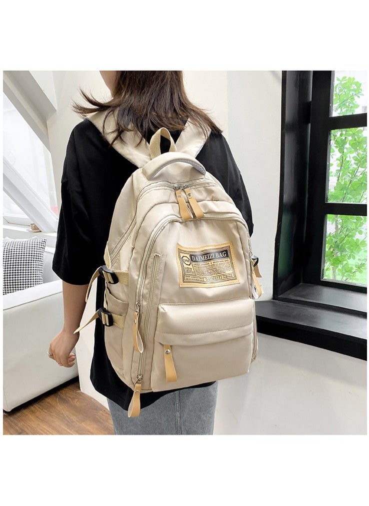 Large-capacity Boy and Girl Student Backpack With Letter Print 32*46*16CM