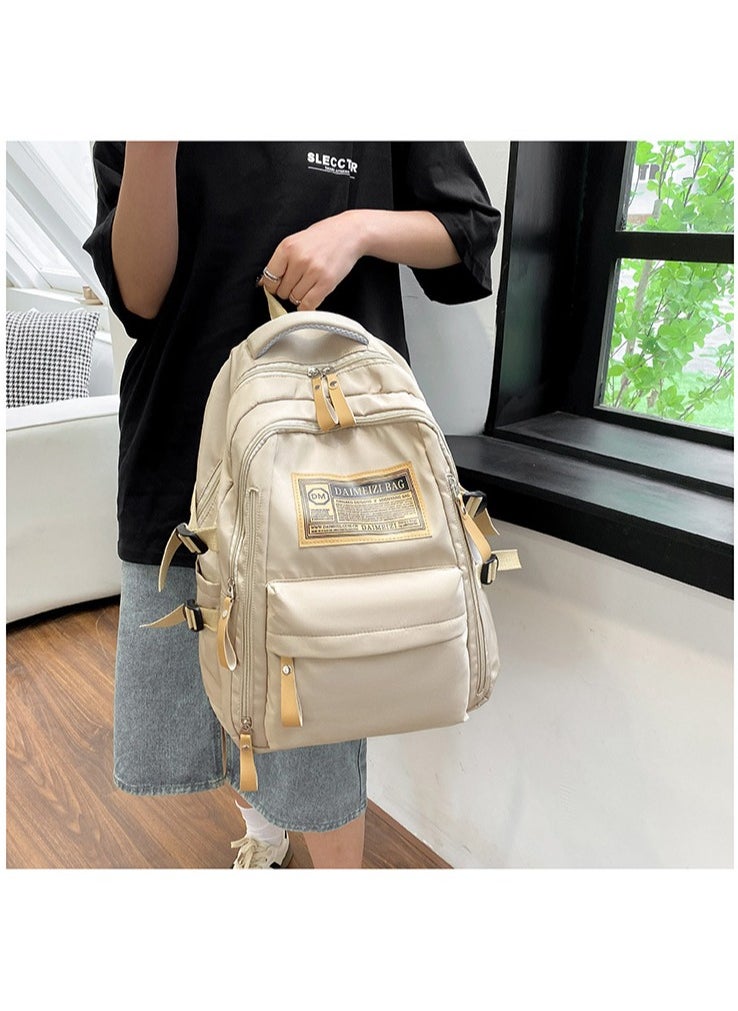 Large-capacity Boy and Girl Student Backpack With Letter Print 32*46*16CM