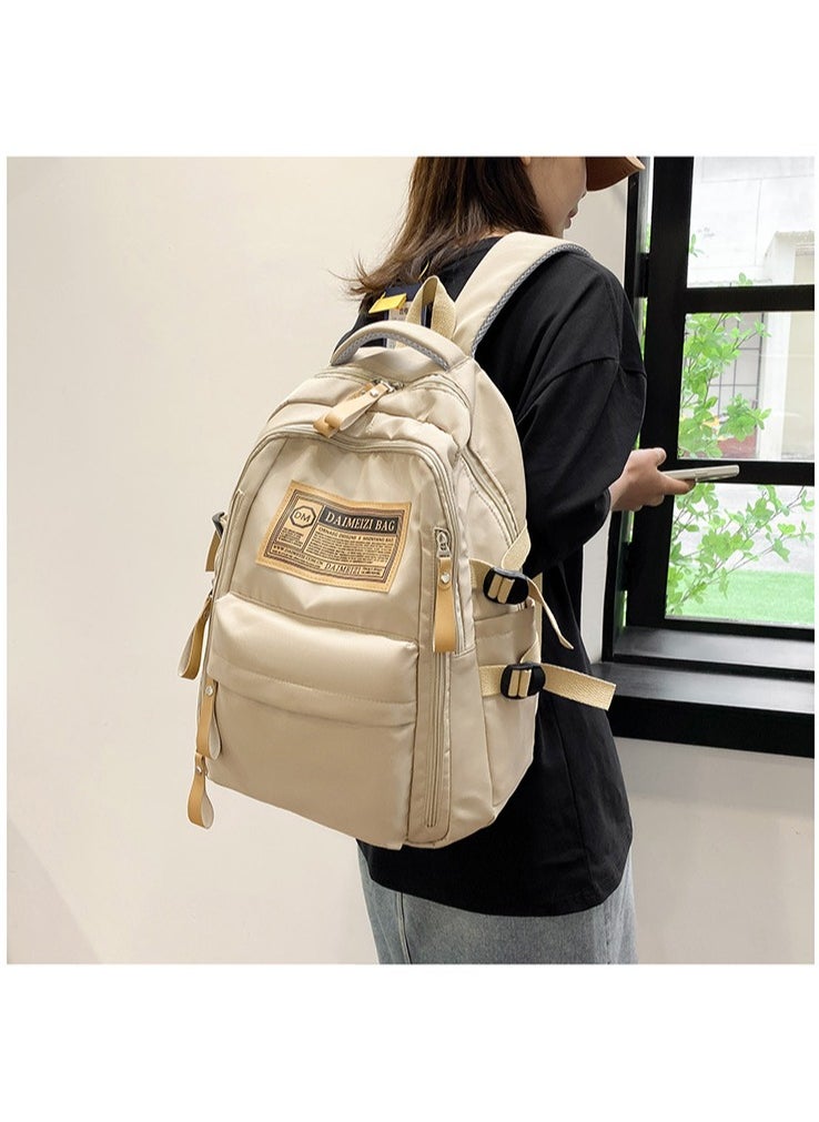 Large-capacity Boy and Girl Student Backpack With Letter Print 32*46*16CM