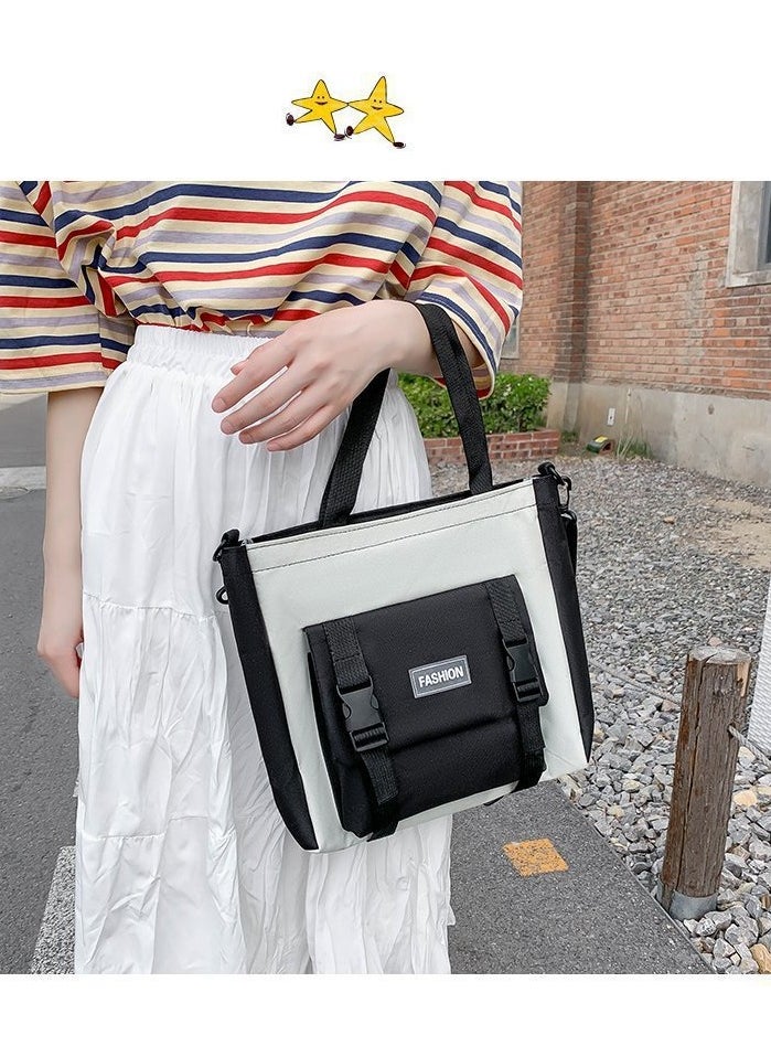 Canvas Large Capacity Schoolbag For Male And Female Students, Outdoor Travel Backpack,31*13*42CM +Handbag28*4*30CM +Shoulder Bag18*1*18CM +Pencil Case,22*4*5CM Four-piece Set