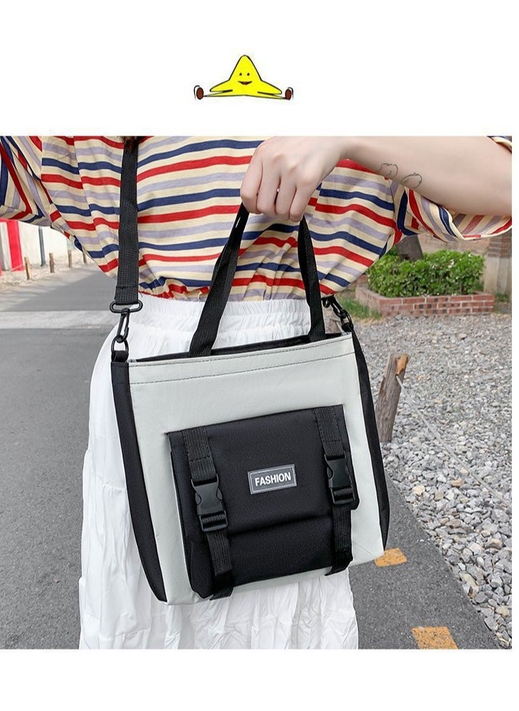 Canvas Large Capacity Schoolbag For Male And Female Students, Outdoor Travel Backpack,31*13*42CM +Handbag28*4*30CM +Shoulder Bag18*1*18CM +Pencil Case,22*4*5CM Four-piece Set