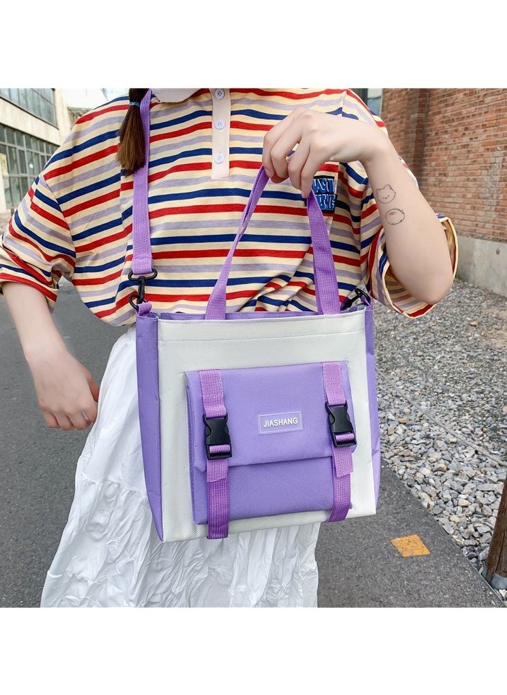 Canvas Large Capacity Schoolbag For Male And Female Students, Outdoor Travel Backpack,31*13*42CM +Handbag28*4*30CM +Shoulder Bag18*1*18CM +Pencil Case,22*4*5CM Four-piece Set