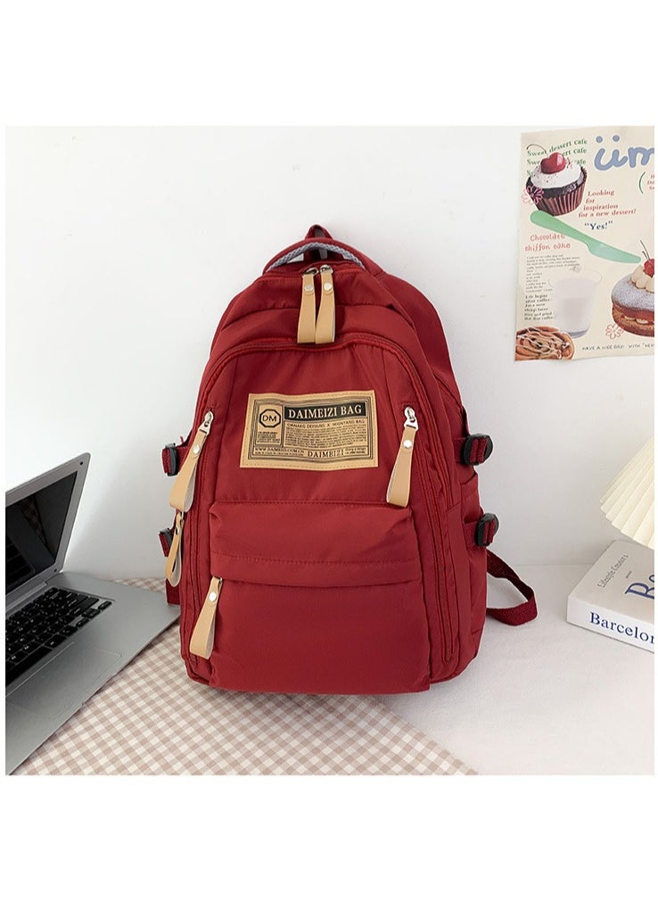 Large-capacity Boy and Girl Student Backpack With Letter Print 32*46*16CM