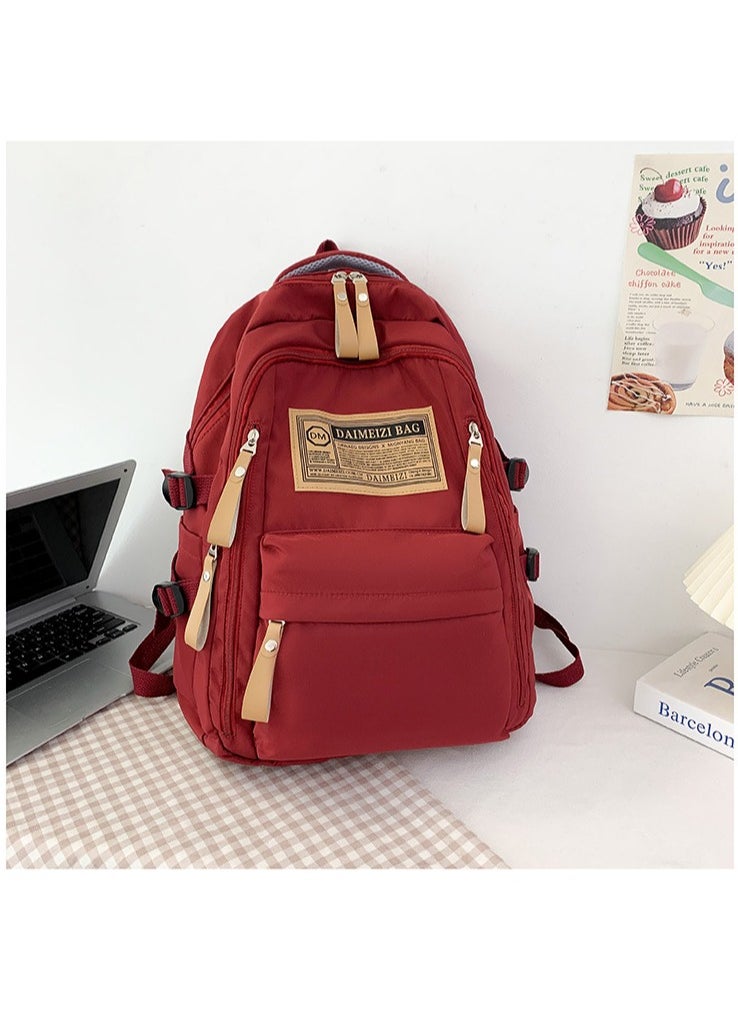Large-capacity Boy and Girl Student Backpack With Letter Print 32*46*16CM