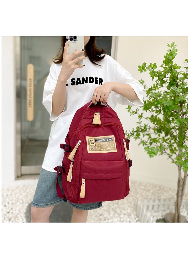 Large-capacity Boy and Girl Student Backpack With Letter Print 32*46*16CM