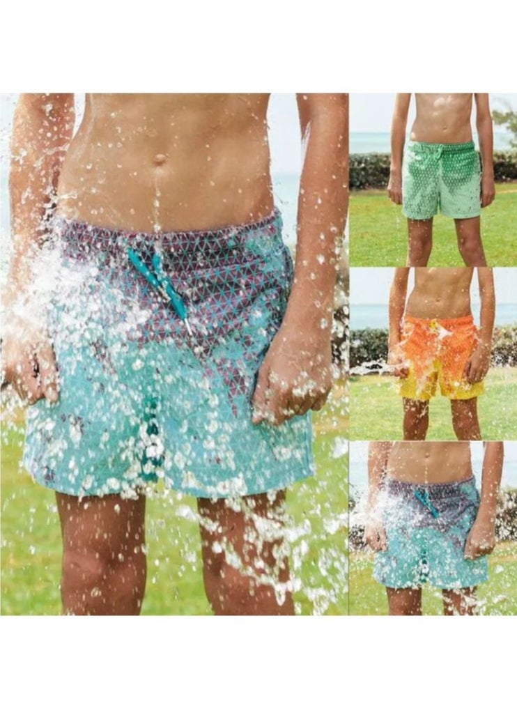 Temperature Sensitive Colour Changing Quick Dry Beach Shorts children's style